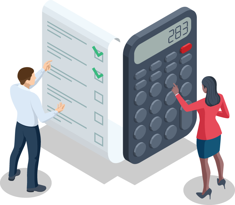 Accounting staff reviewing transaction records