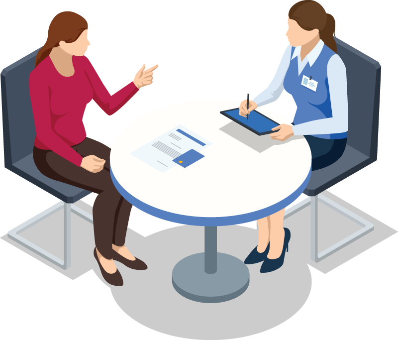 Title clerk managing tag and title paperwork